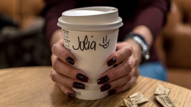 Do you have a Starbucks alias (or one you use anywhere they routinely write your name and call for you)?