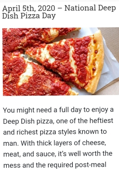 Which of these pizza holidays would you like most?