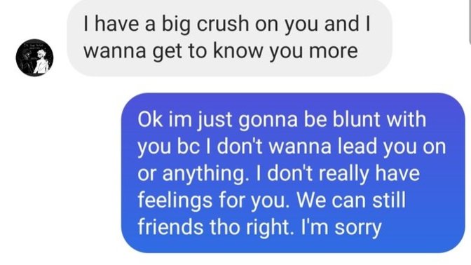 Was I too harsh when I rejected him?