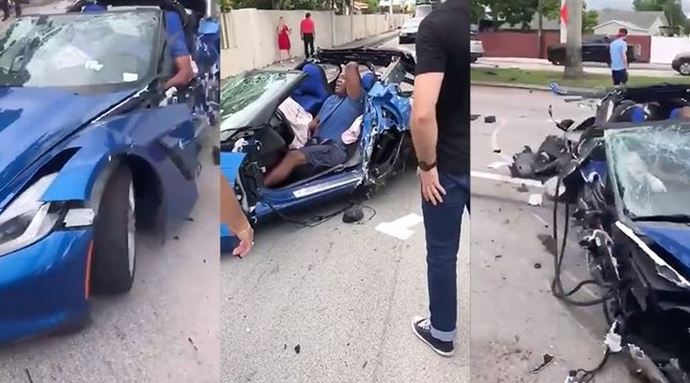 Street racing in heavy traffic, no injury.