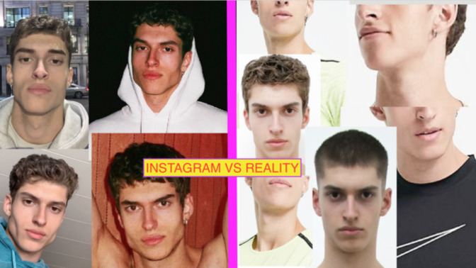 So guys photoshop their instagram photos too? This male model azim osmani , ( @azimosmni_ on instagram ) looks nothing like his photos! What the F?