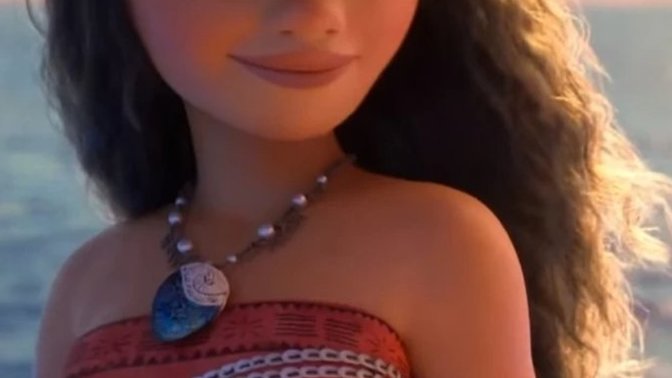 Do you think the animated character Moana is pretty?