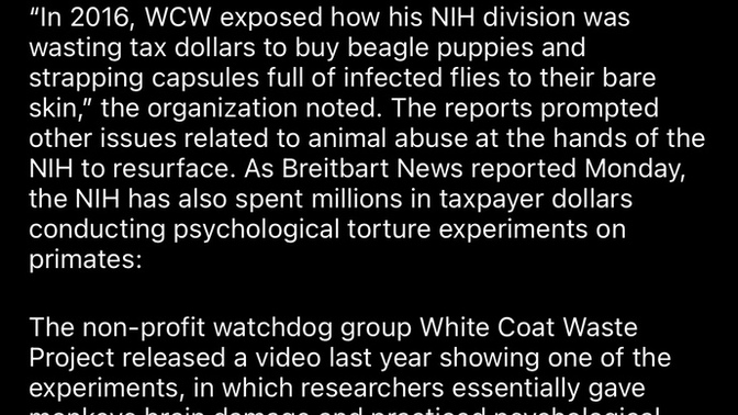 #ArrestFauci trending on social media, also, Fauci has been tied to inhumane experiments on dogs, your thoughts?