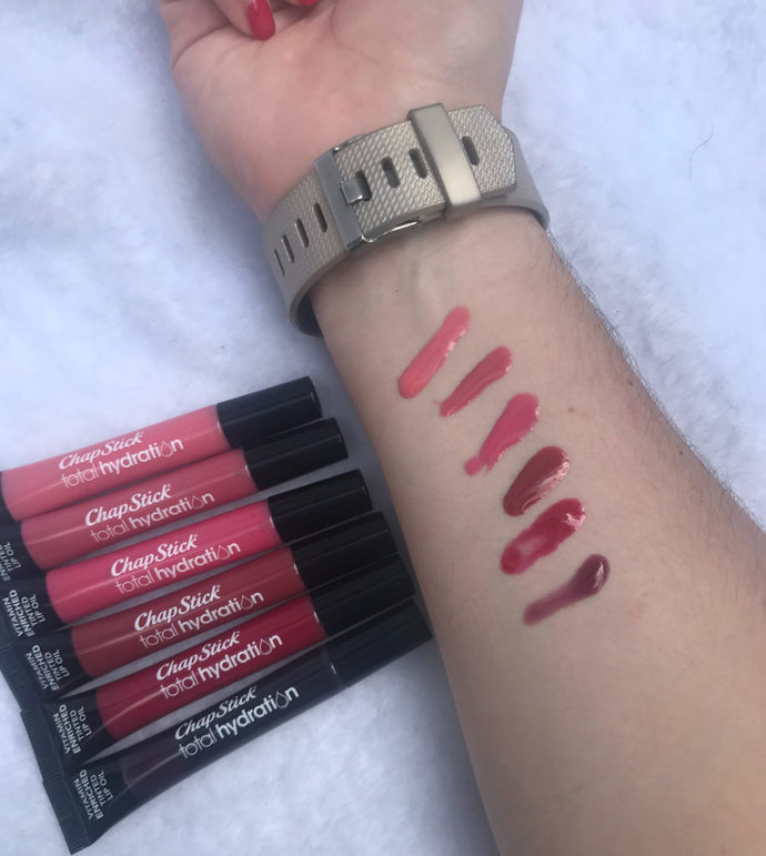 Chapstick Tinted on arm to show color