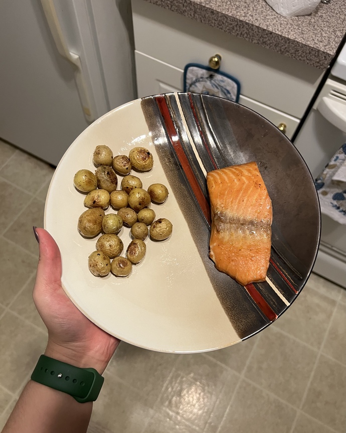 Would you eat my salmon dinner?