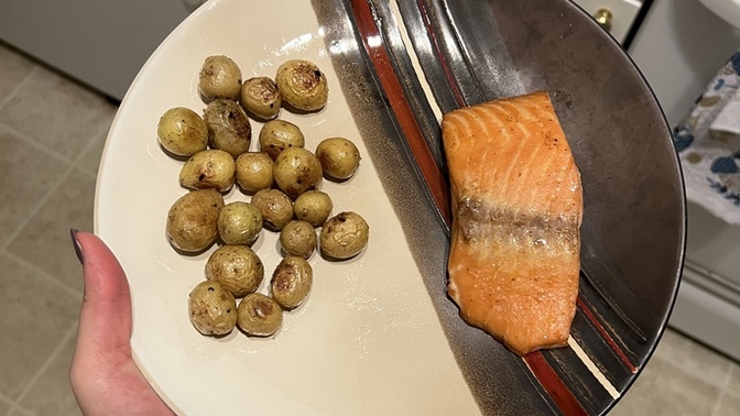 Would you eat my salmon dinner?