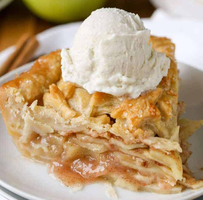 Apple Pie With Ice Cream.