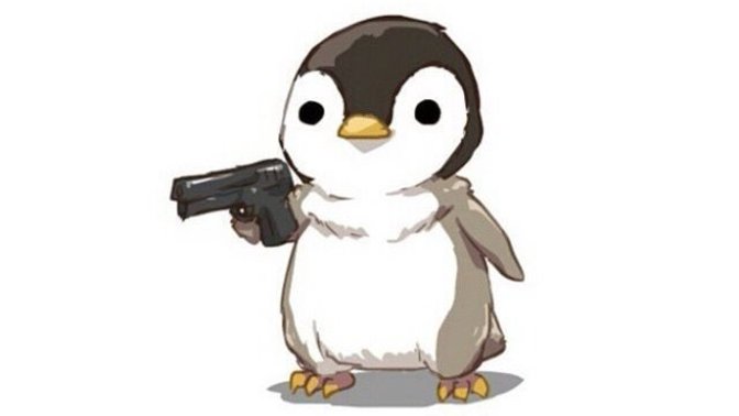 A penguin threatens to shoot you with a handgun, what do you do or say to it?