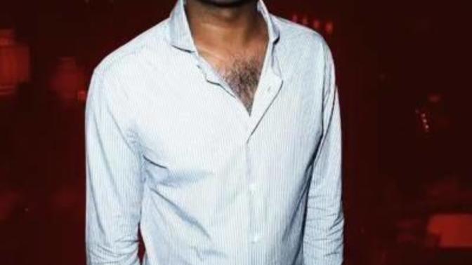 Visible thick upper chest hair?