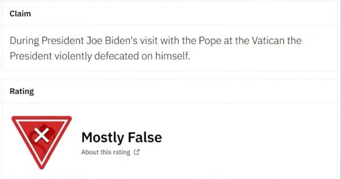Is it true Joe Biden actually sh*t his pants while visiting the pope?