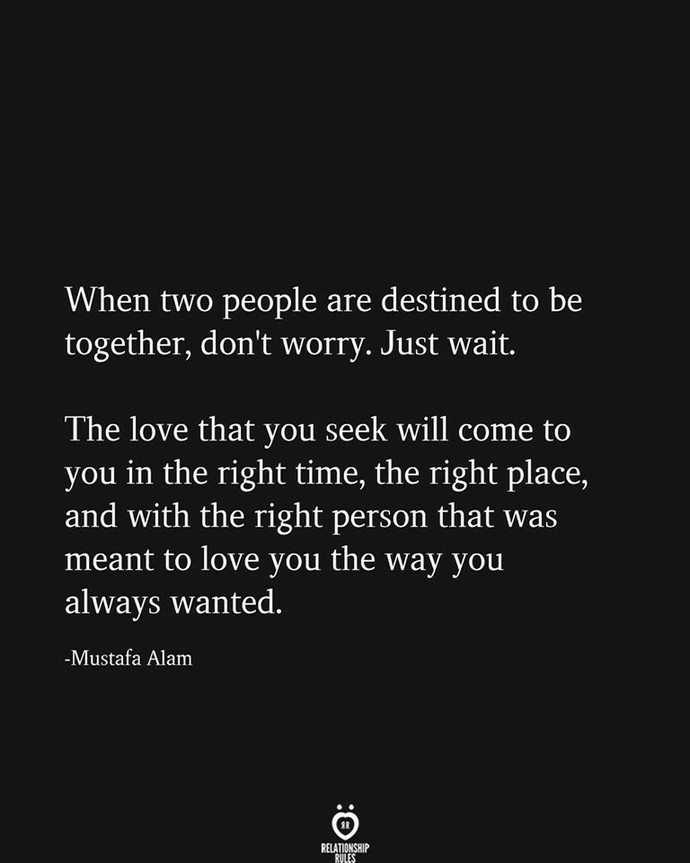 Do you believe that some people really are destined to be together?