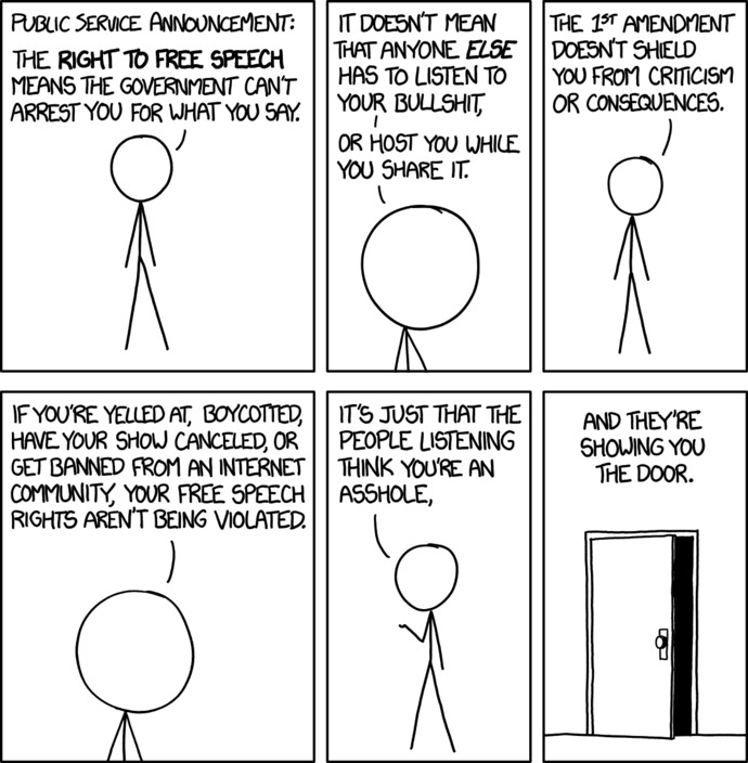 Is hate speech free speech? Should hate speech be illegal?