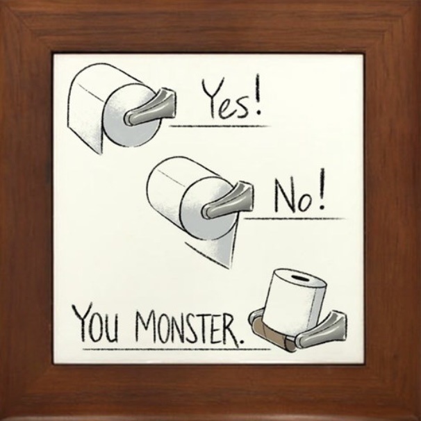 Which way does your toilet paper roll?