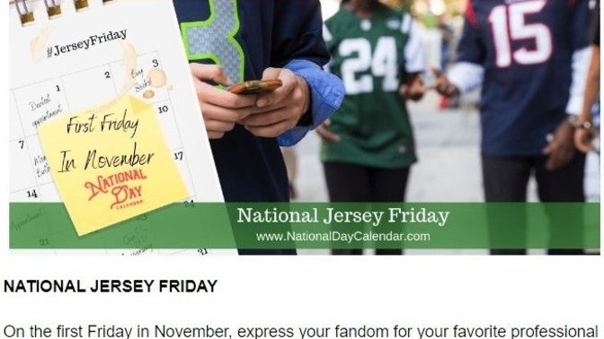 So, today is National Jersey Day, do you have or collect sports team apparel? What's your favorite?