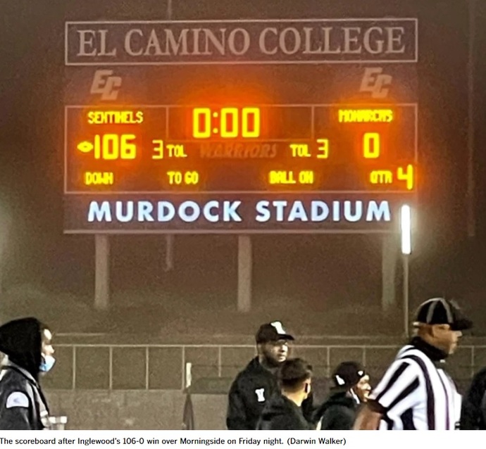 *I slipped a 1 in front of the 06 to make the photo reflect things more accurately. The board only allowed for 2 digit scores.