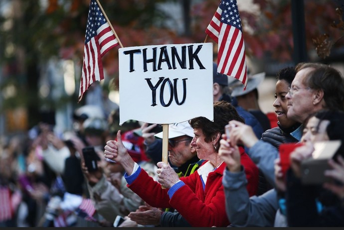 How will you thank a vet?
