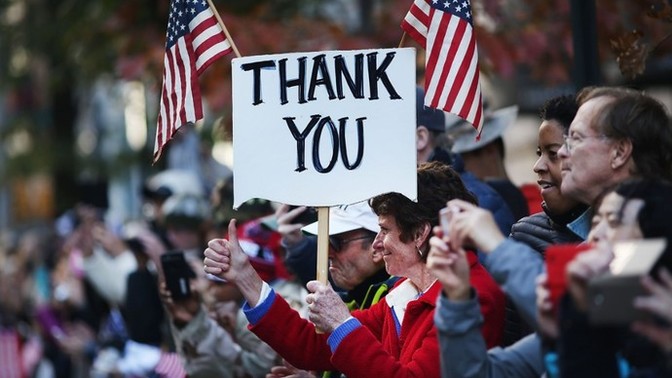 How will you thank a vet?