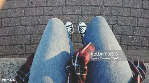 My paper was in the place of this girls plaid shirt but it was flat on the seat and all I had to do was part my legs lol