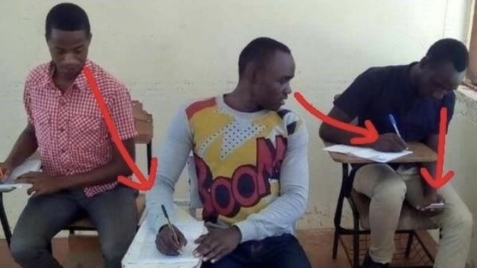 What was your creative technique to get away with cheating in class?