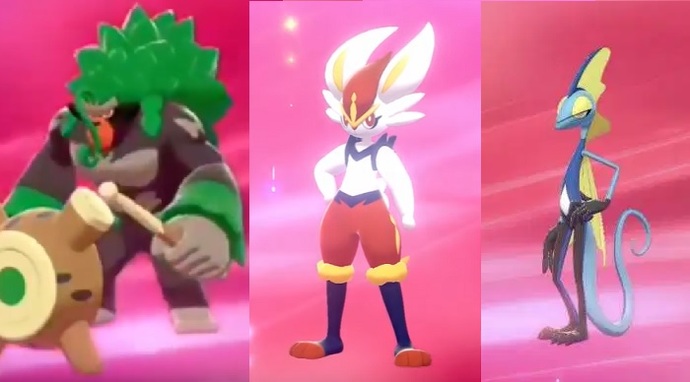 Generation 8 (Sword and Shield) final-form starters. Disgusting!