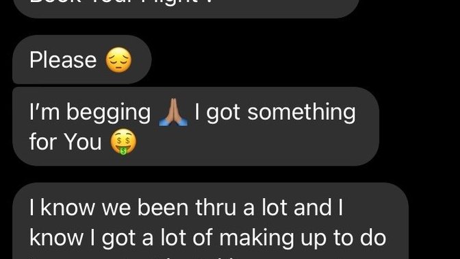 If your physically abusive ex messaged you a month later saying these things, would you fall for it?