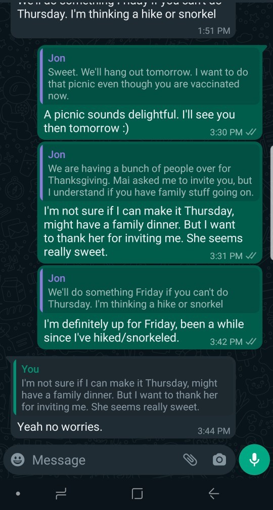 Guy initiates and plans dates but rarely texts in between. Is his interest low?