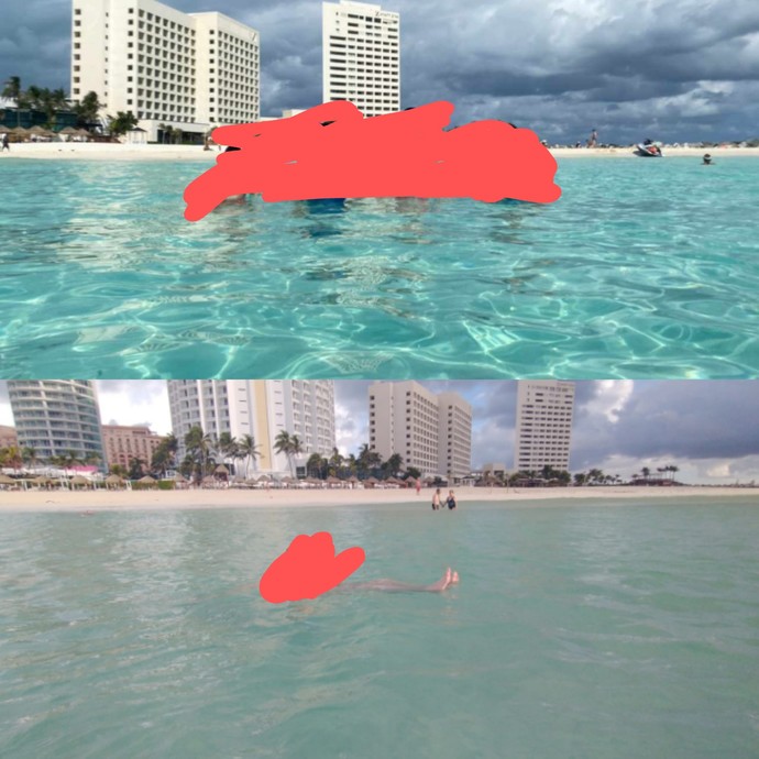 Which beach looks prettier (same location but different time of the year)?