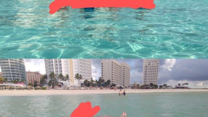 Which beach looks prettier (same location but different time of the year)?