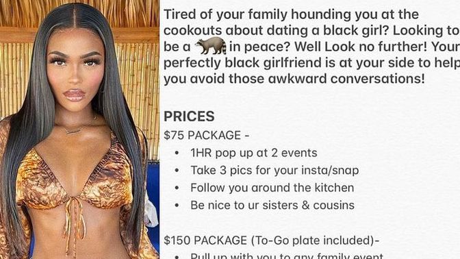 Would you pay for a black girlfriend?