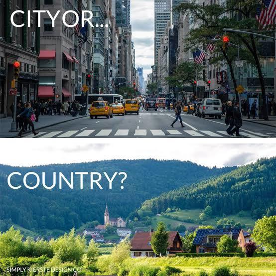 Would you rather live in the city or in the countryside?