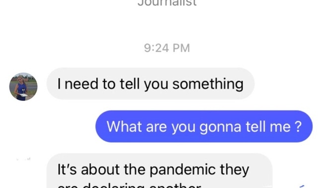 Look who message me on Facebook messenger?