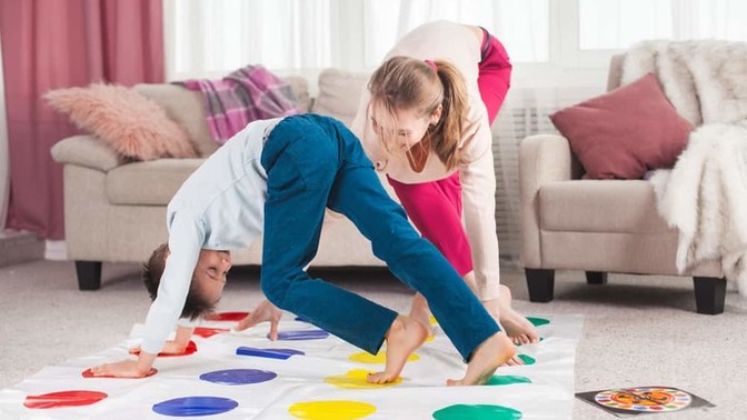 Playing Twister with or without socks?