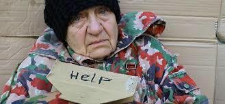 Should old people be felt sorry for or helped when they are now in poverty?