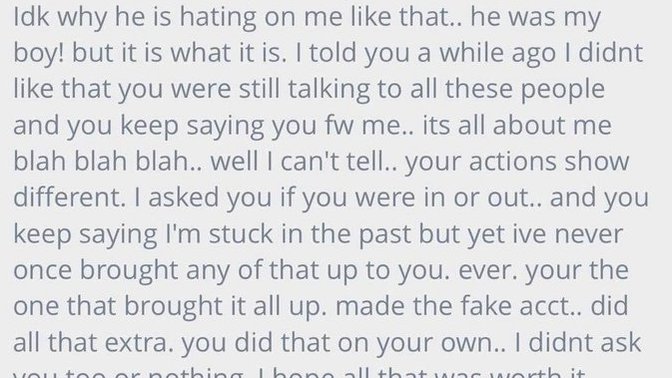 Is he basically admitting he still loves his ex?