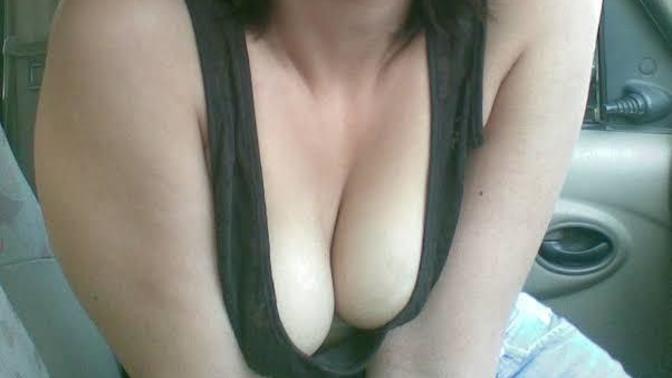 If you notice visible deep cleavage?