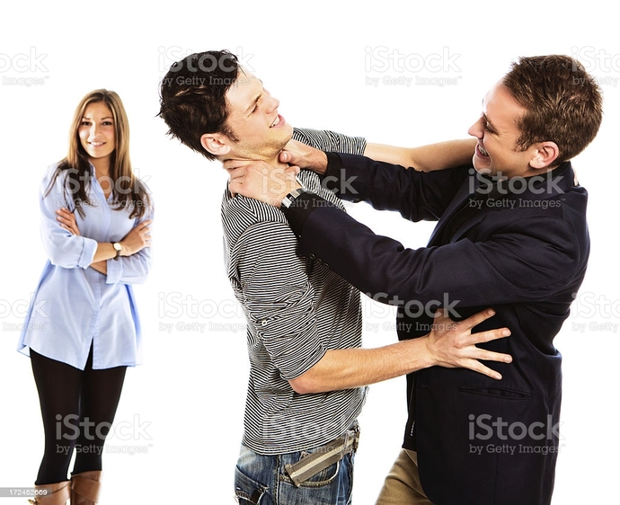 (neither of these men would win an actual fight)