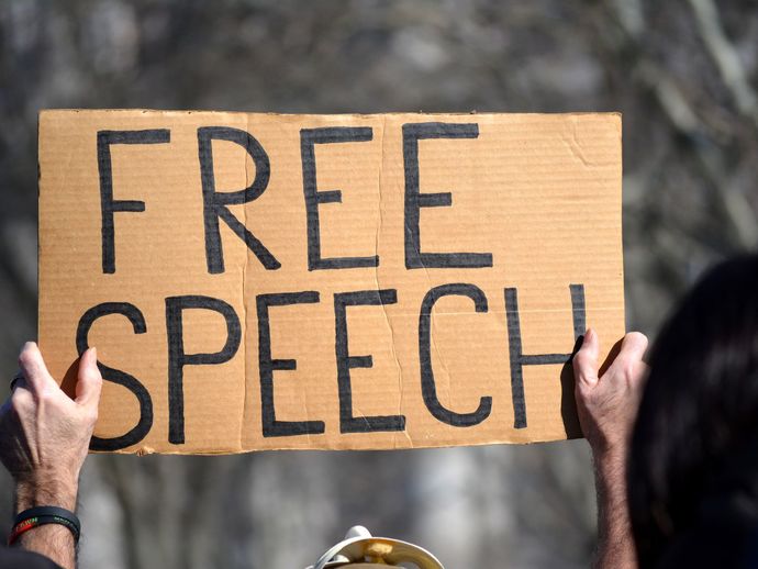Do you think we should have freedom of speech or do you think that is wrong?