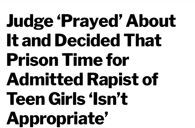 Remember when people would be punished for their actions? Remember when the separation of church and state was a thing?