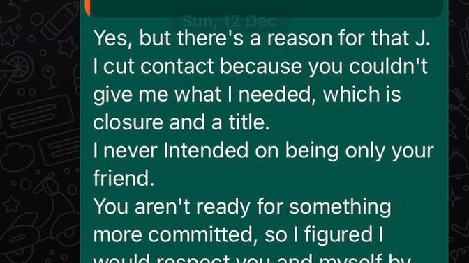 Why does my ex keep reaching out to me, but he still doesn't want to commit?