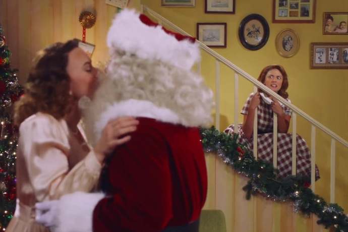 Have you ever caught Mommy kissing Santa Claus with some tongue?
