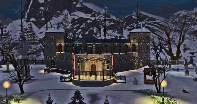 Sims mockup of Nordreichdun Palace. The side of the North Pole most never want to see!