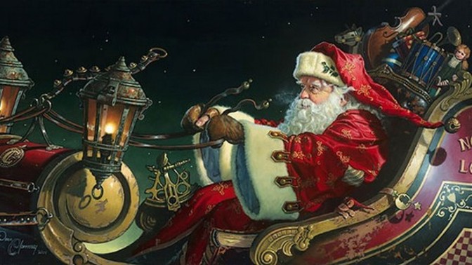 Would you rather: ride in Santa's sleigh or visit Santa's toy shop?
