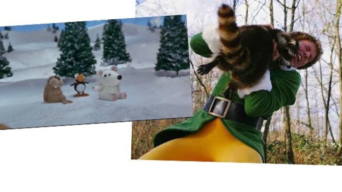 In the movie Elf, why do the animals around the North Pole look cartoonish but the animals in New York look normal?