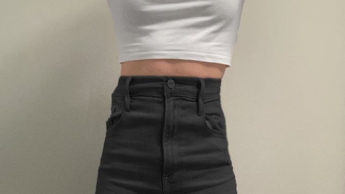 Is this an acceptable amount of midriff showing for going to college? My boyfriend told me to wear a longer top?