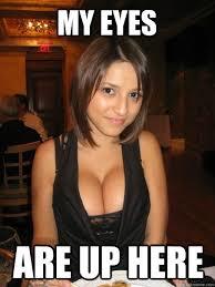 My male friend won’t stop staring at my boobs every time I talk to him?