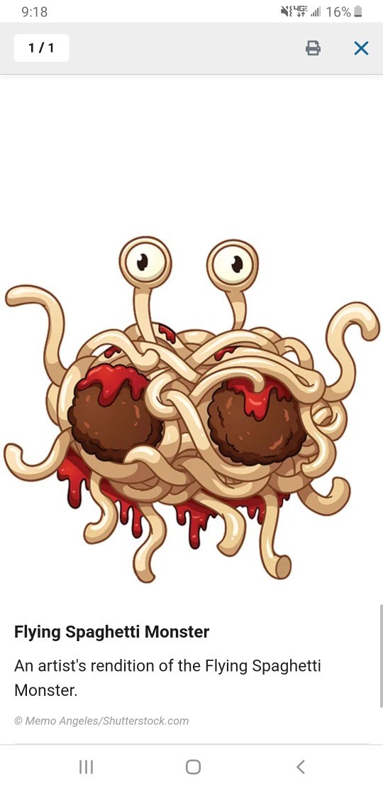 There is a legally recognized church called The Church of The Flying Spaghetti Monster. What are your thoughts on this?