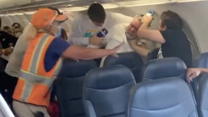 Have you lately been on a flight that involved unruly passengers/fights?