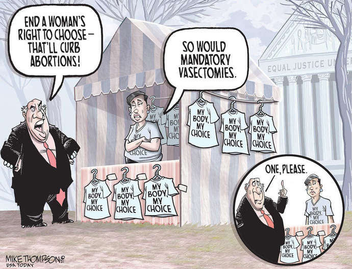 Do you agree it should be, "My Body, My Choice," under any and all circumstances, no exceptions?