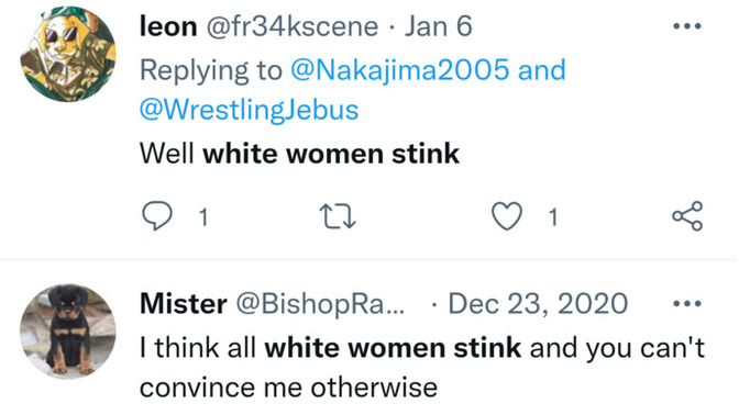 Why do men are always picking on white women these days?