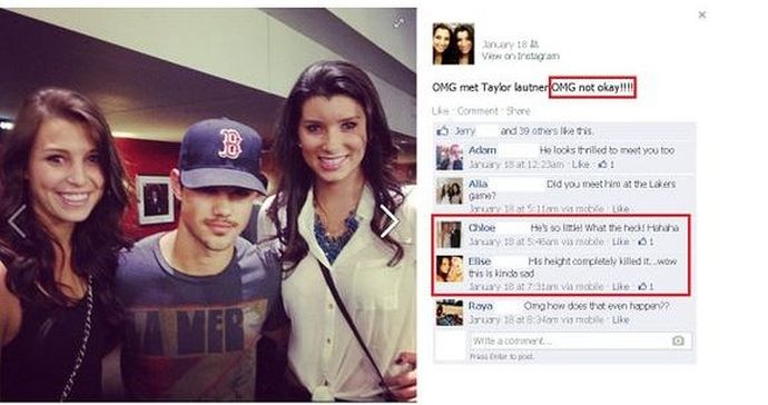 Who's more insecure: Tall girls or short guys?